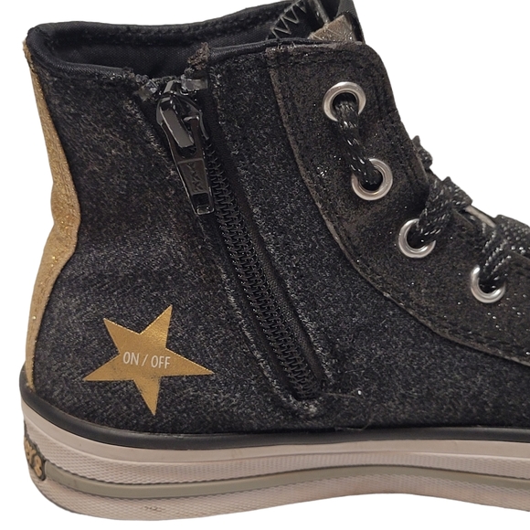 Skechers Girls Limited Edition Twinkle Toes Light Up Hi-top Zip Sneakers - Picture 4 of 13